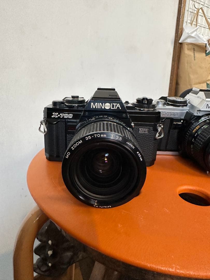 Minolta X-700 黒銀2台 動作品 MD28mm 35-70mm付
