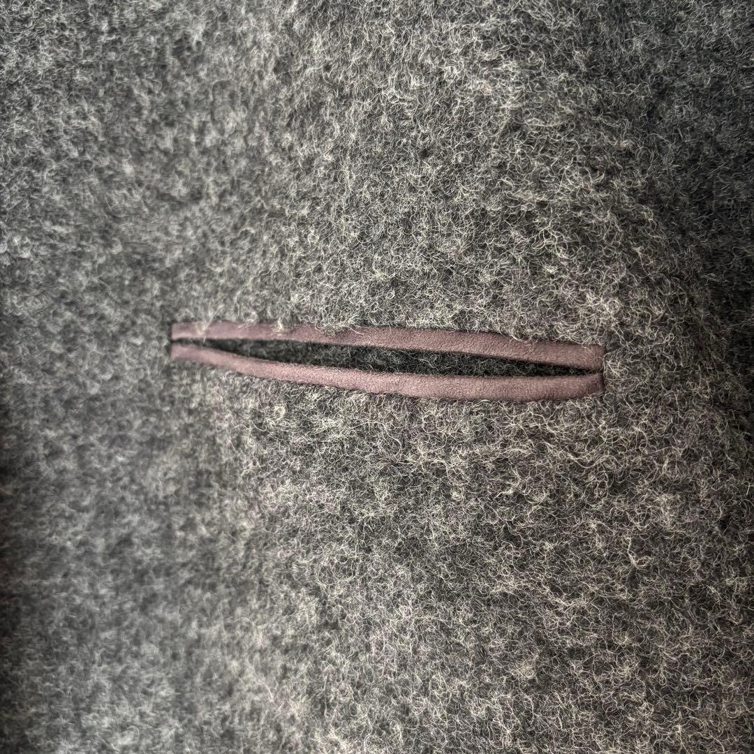 Hella ヘラ アームパッチショートコート　グレー　ウール　伊藤颯希　肘当て