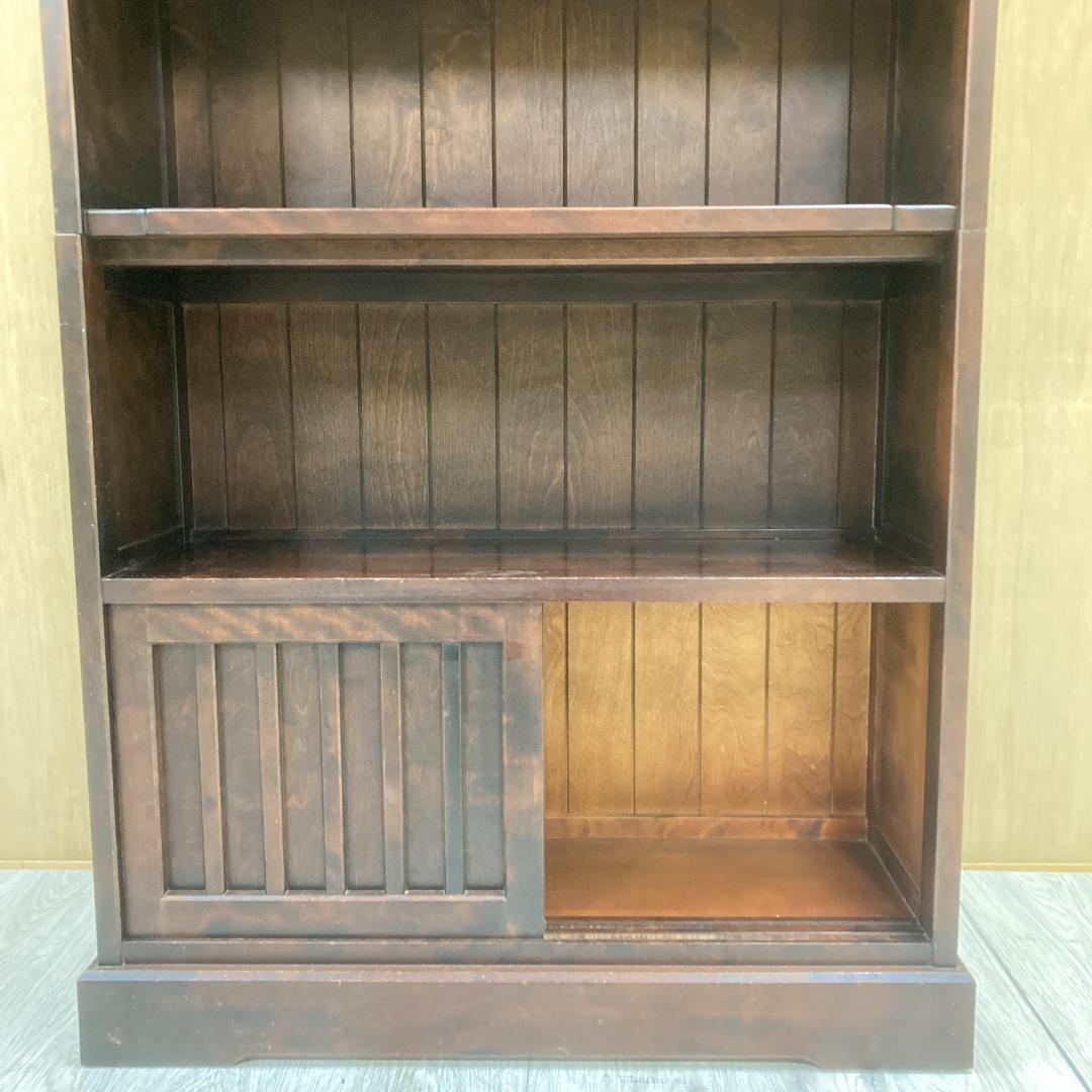 北海道民芸家具　本棚　書棚　ブックシェルフ　樺材　天然木