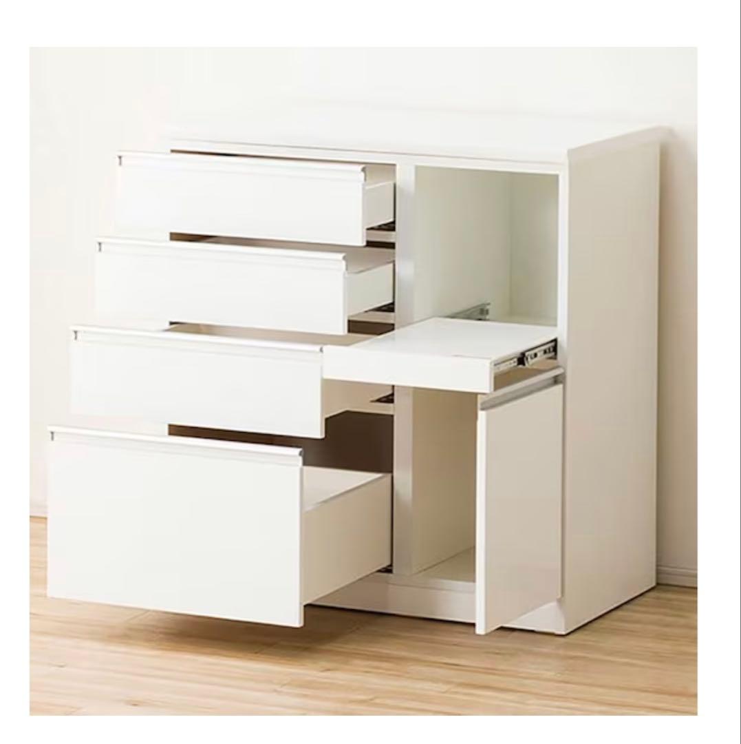 1／25まで ニトリ　カウンターレジューム 90QH-R WH