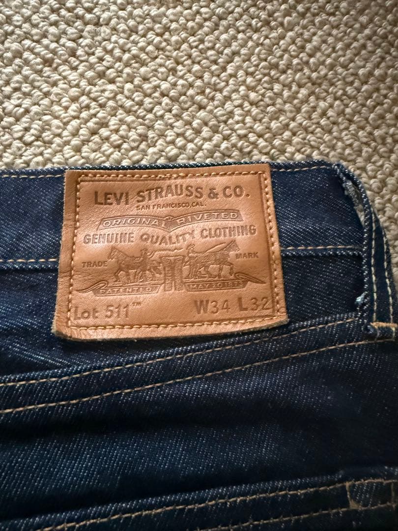 【美品】LEVI'S PREMIUM 511 USA製 赤耳 濃紺 W34