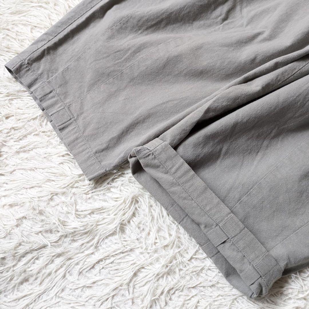 HUIS./遠州織物　やわらかシーチングコットンバルーンパンツ（ライトグレー）