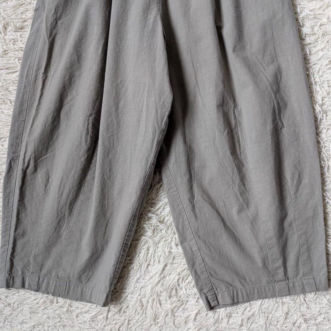 HUIS./遠州織物　やわらかシーチングコットンバルーンパンツ（ライトグレー）