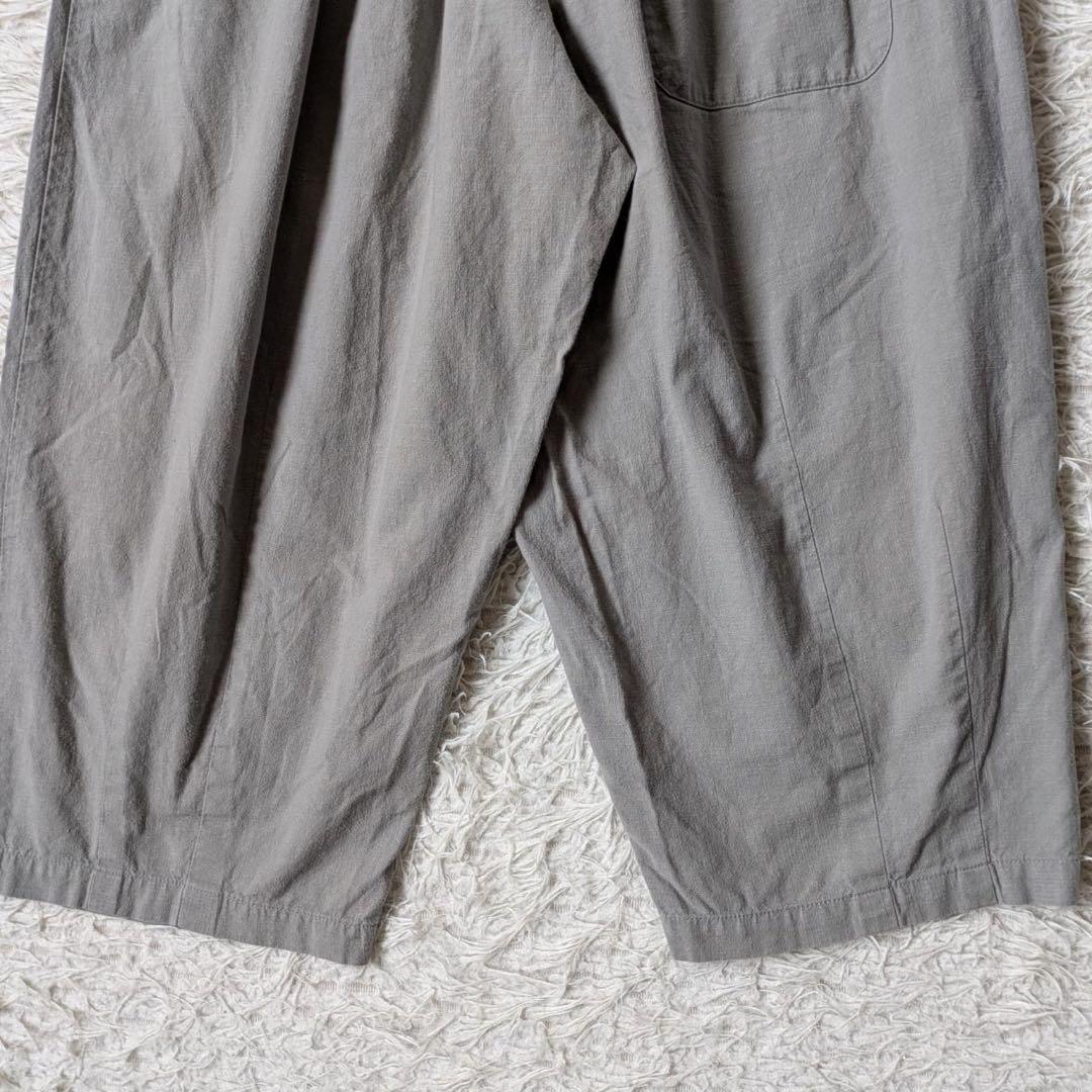 HUIS./遠州織物　やわらかシーチングコットンバルーンパンツ（ライトグレー）