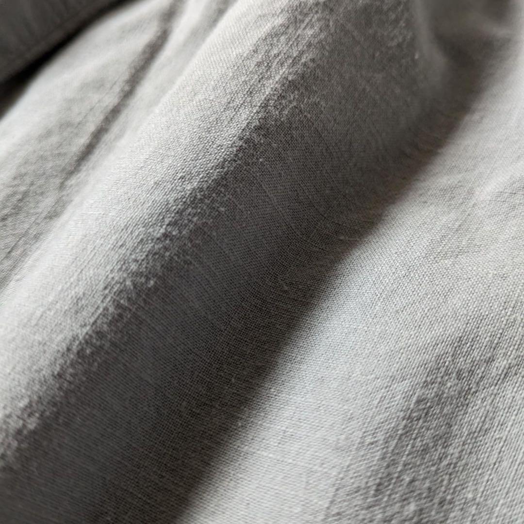 HUIS./遠州織物　やわらかシーチングコットンバルーンパンツ（ライトグレー）