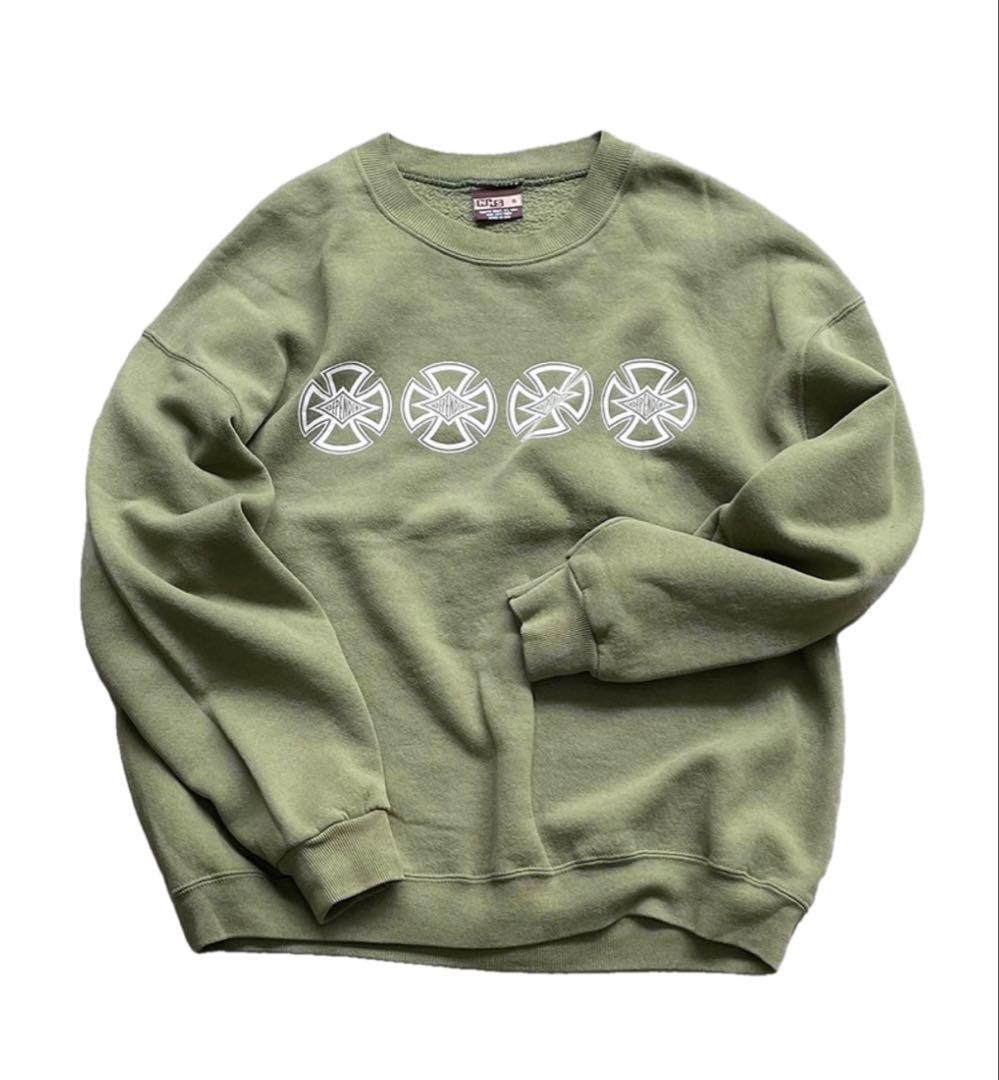 USA製 90s INDEPENDENT スウェット カーキ XL