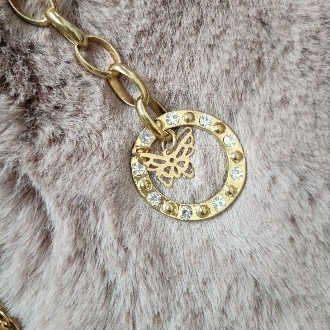 d.i.a 蝶モチーフ ストーン装飾 ベルト