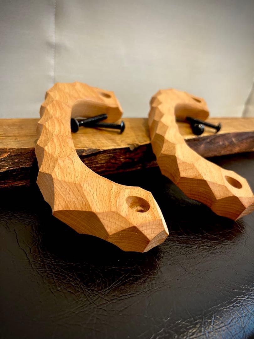 3本セット　アシストグリップ　43本目！！名栗加工　ハイエース専用　ナチュラル