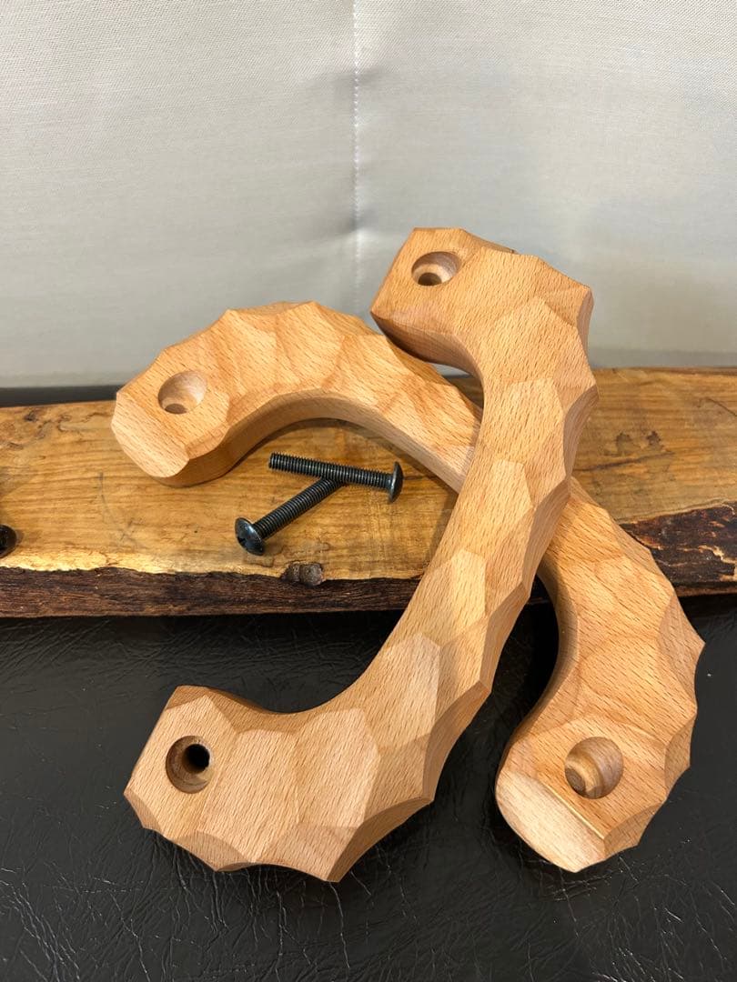 3本セット　アシストグリップ　43本目！！名栗加工　ハイエース専用　ナチュラル