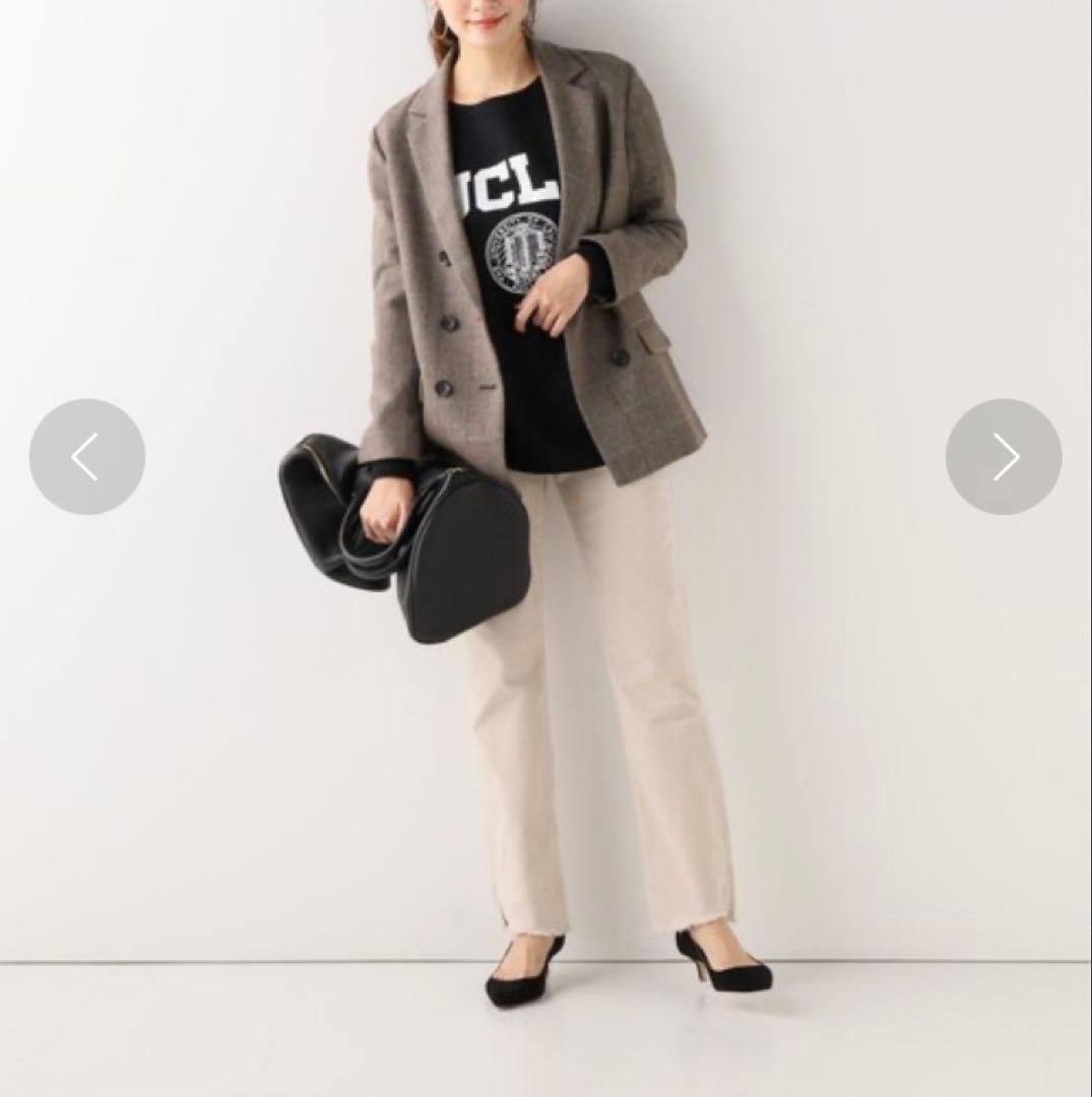 【Spick and Span】美品 ウールヘリンボンジャケット ブラウン 38