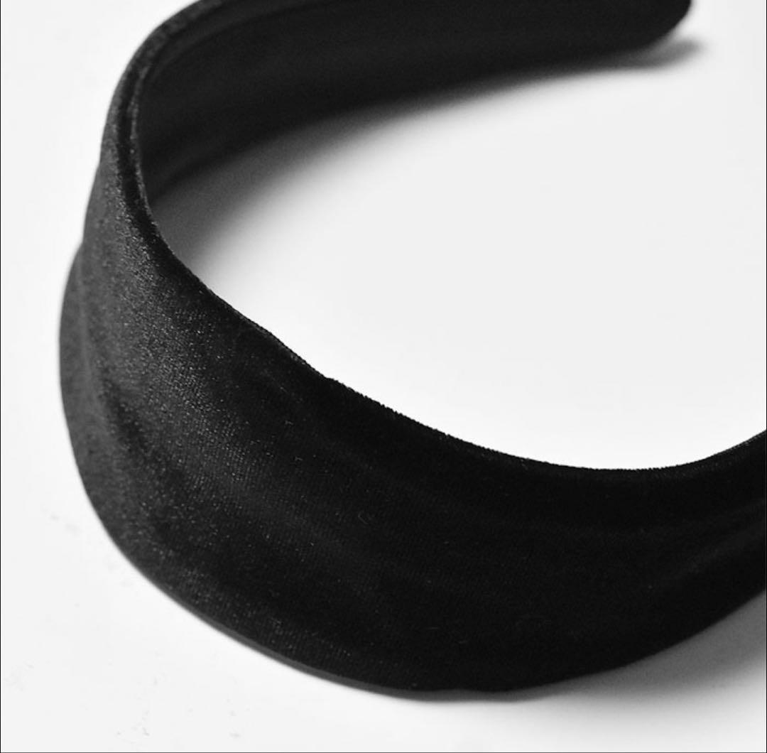 ジェニファーオーレット ブラック ベロア カチューシャ ヘアバンド ヘッドバンド