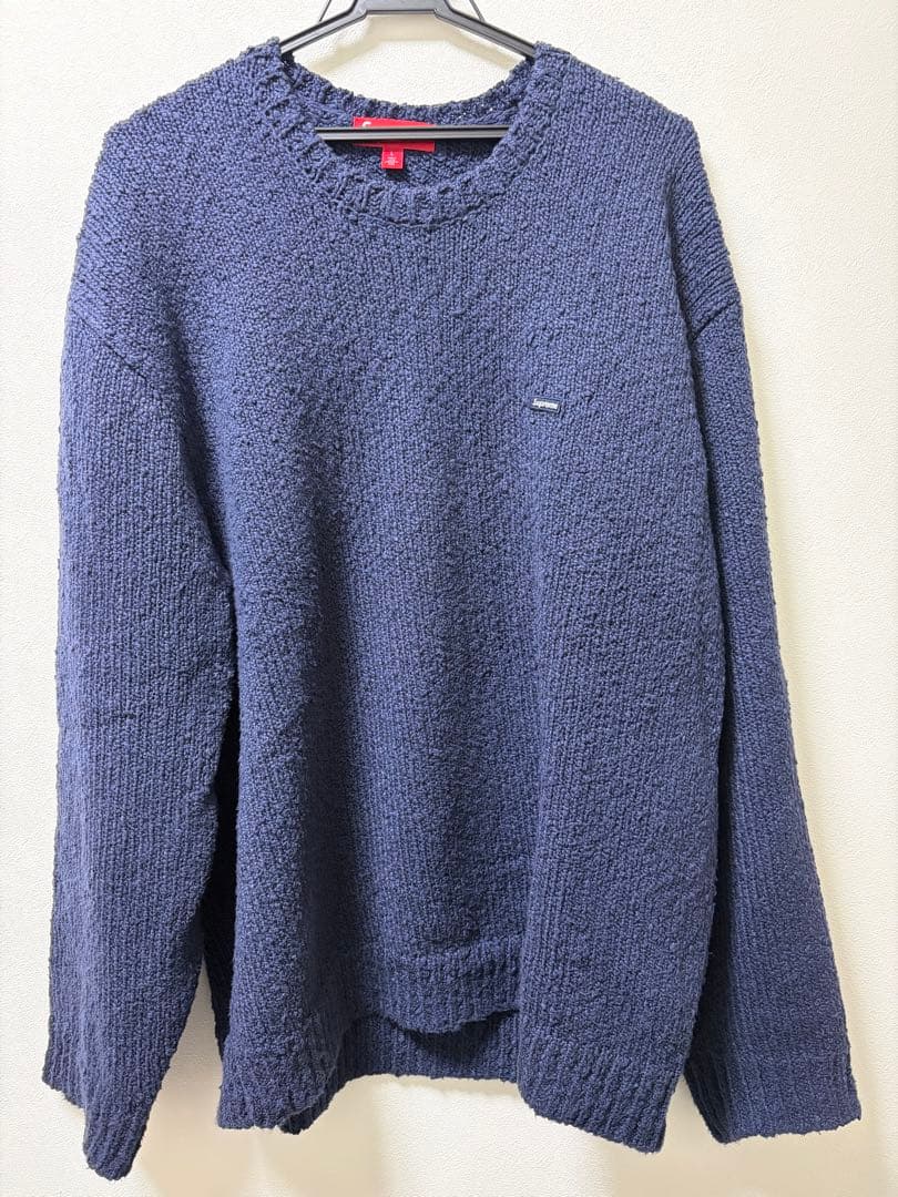 Supreme Bouclé Small Box Sweater Navy L