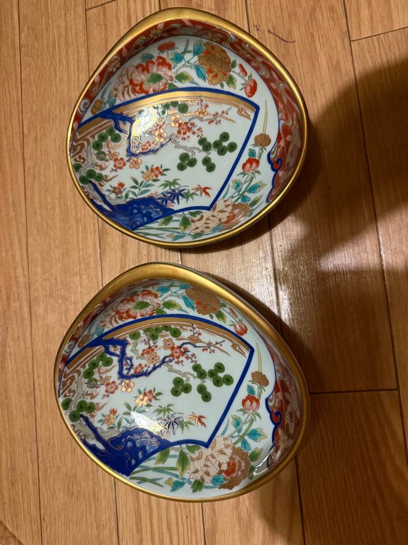 林九郎 貝型皿 松竹梅 盛皿 希少　2客