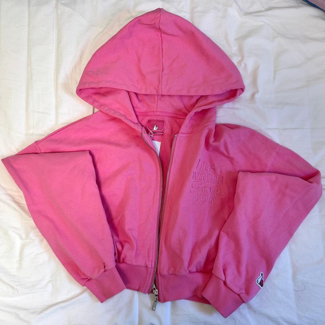 (新品未使用) FR2 ショートジップパーカー ピンク タッグ付 FRC3225