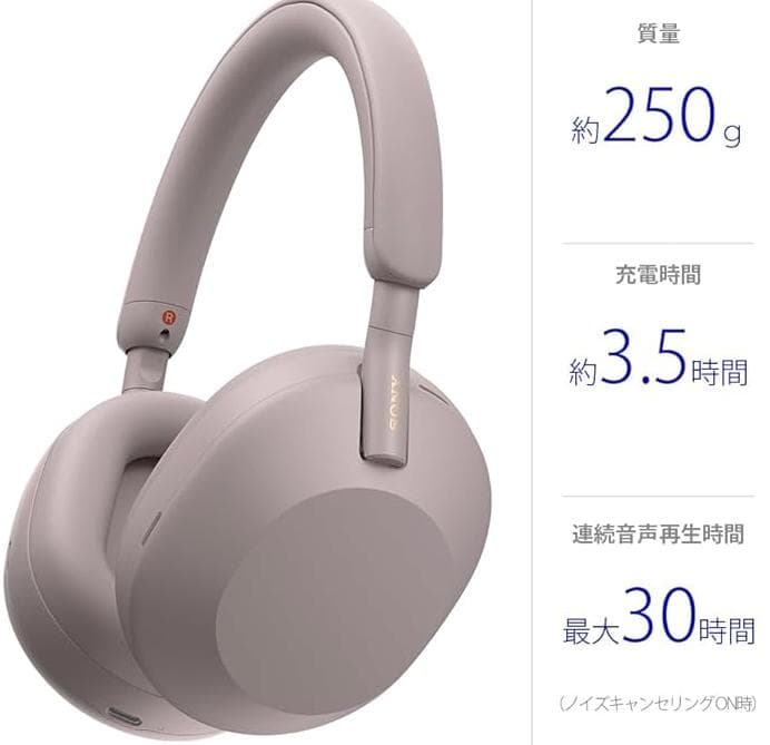 極美品未使用　SONY WH1000XM5 PM　スモーキーピンク　ヘッドフォン