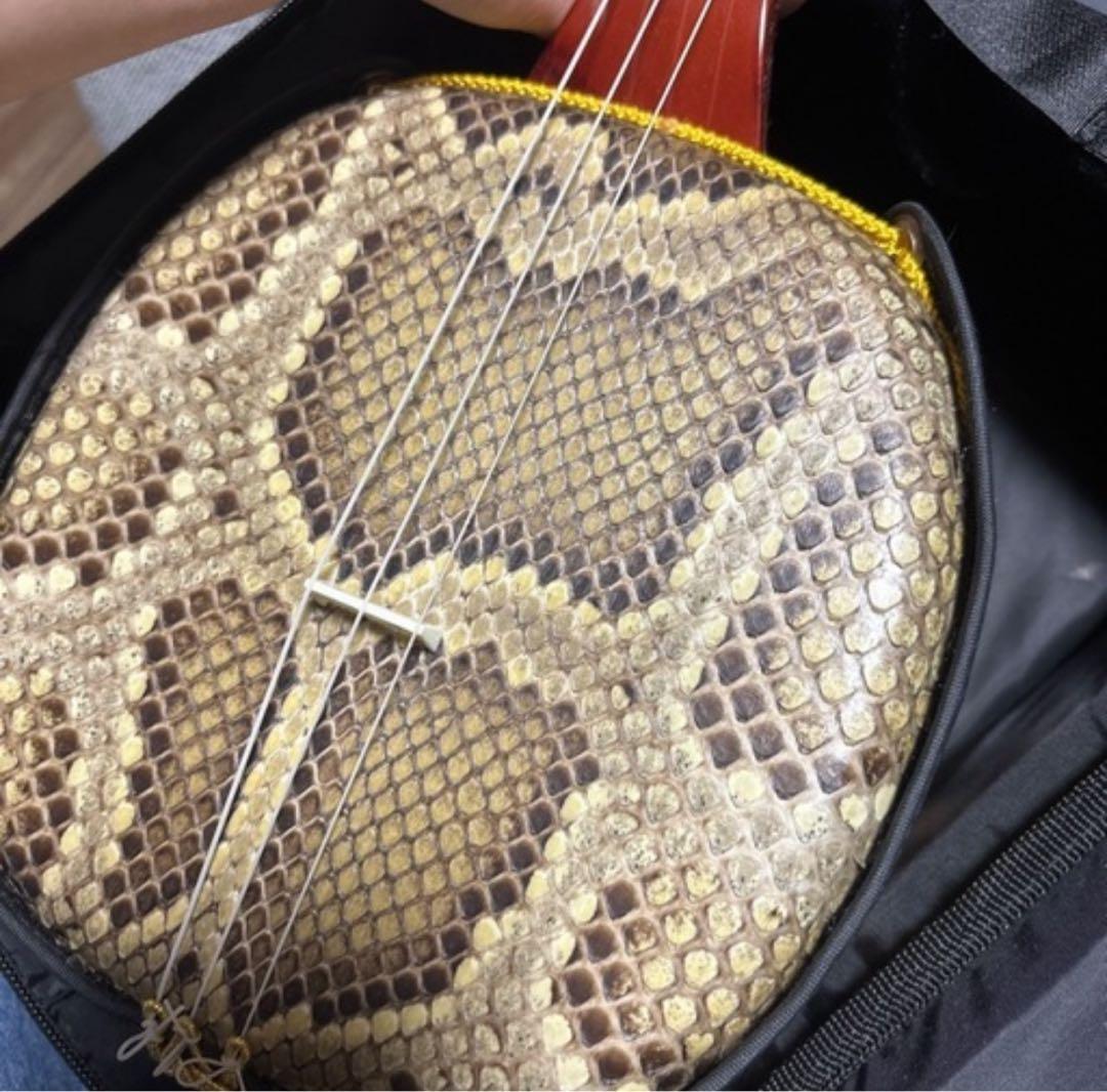 沖縄三線 本革　ケース付き