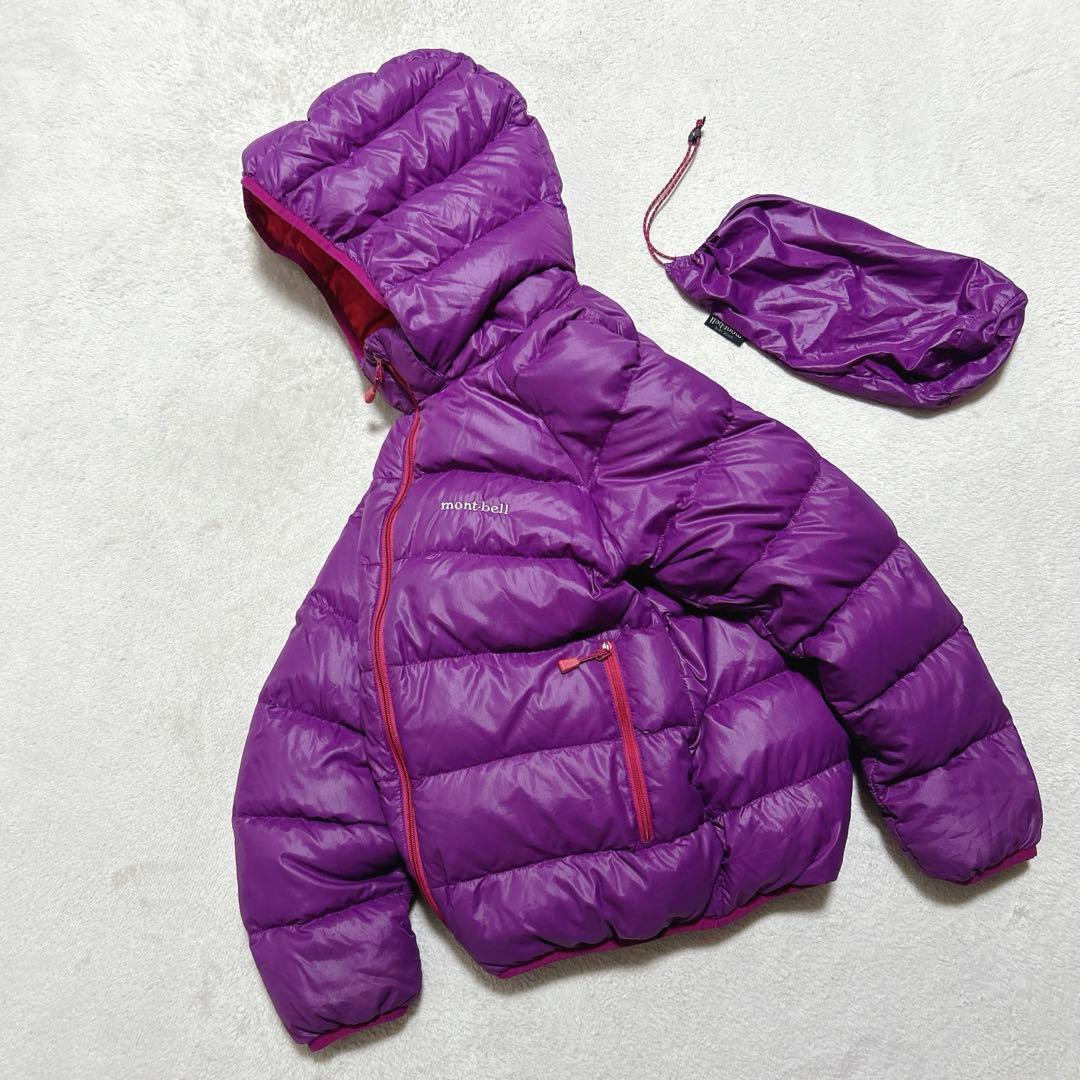 y2k 短丈 mont-bell down jacket パープル 収納袋付き!