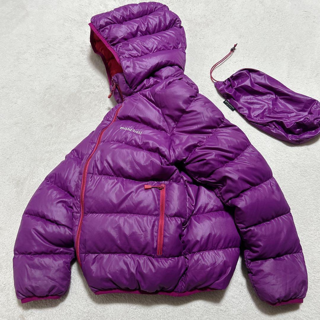 y2k 短丈 mont-bell down jacket パープル 収納袋付き!