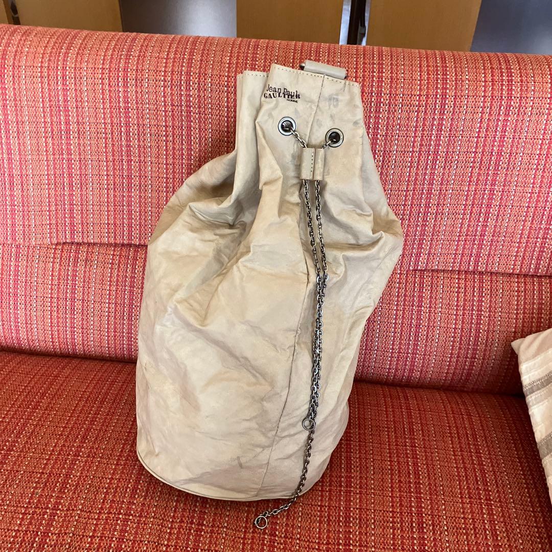 ジャンポールゴルチエ 巾着型 ボクサーバッグ ベージュ