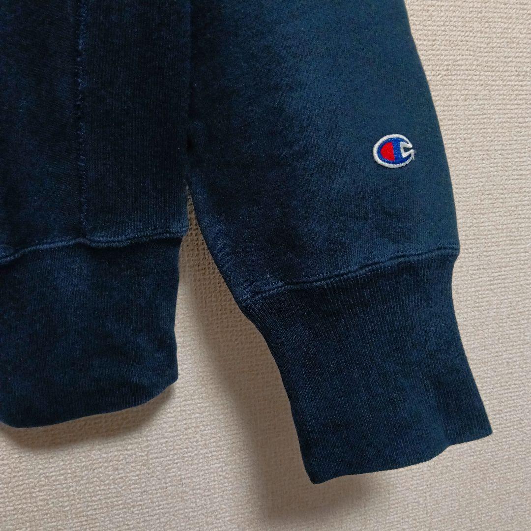 90s チャンピオン リバースウィーブ スウェット ネイビー 目あり 刺繍