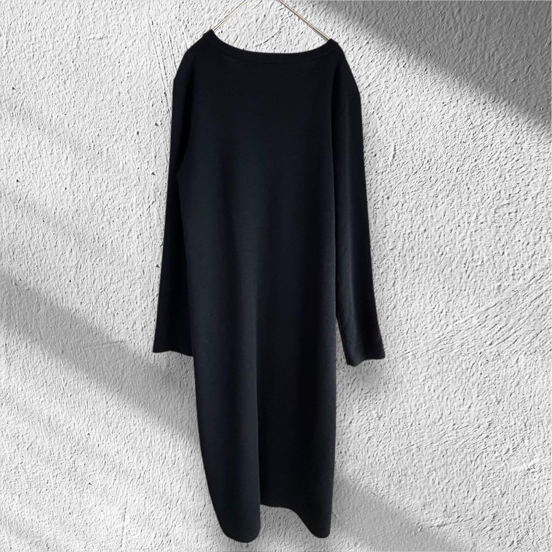 美品【MaxMara STUDIO】ウール100% ニットワンピース 黒 L