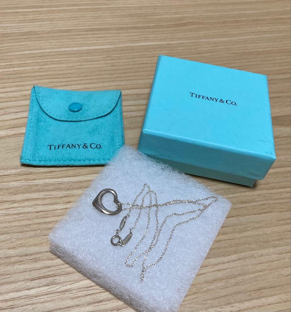 ティファニー　オープンハートネックレス　シルバー