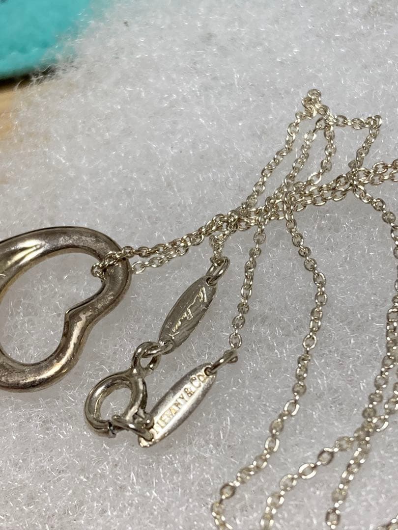 ティファニー　オープンハートネックレス　シルバー