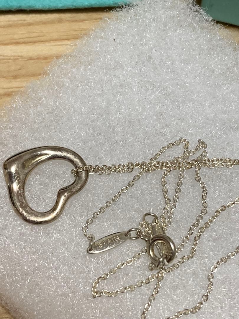 ティファニー　オープンハートネックレス　シルバー