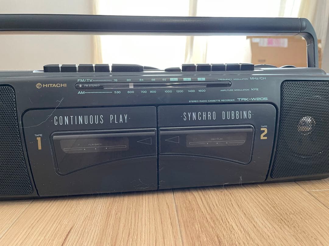 日立製ラジカセ(Wカセット)  HITACHI TRK-W205(BC)