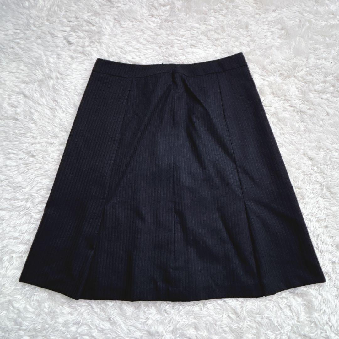 ✨シルク&ストレッチ✨ エヌライン ネイビー ストライプ 大きいサイズ