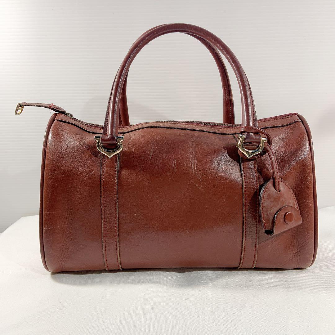 Cartier カルティエ　ミニボストンバッグ　マストライン　レザー　南京錠