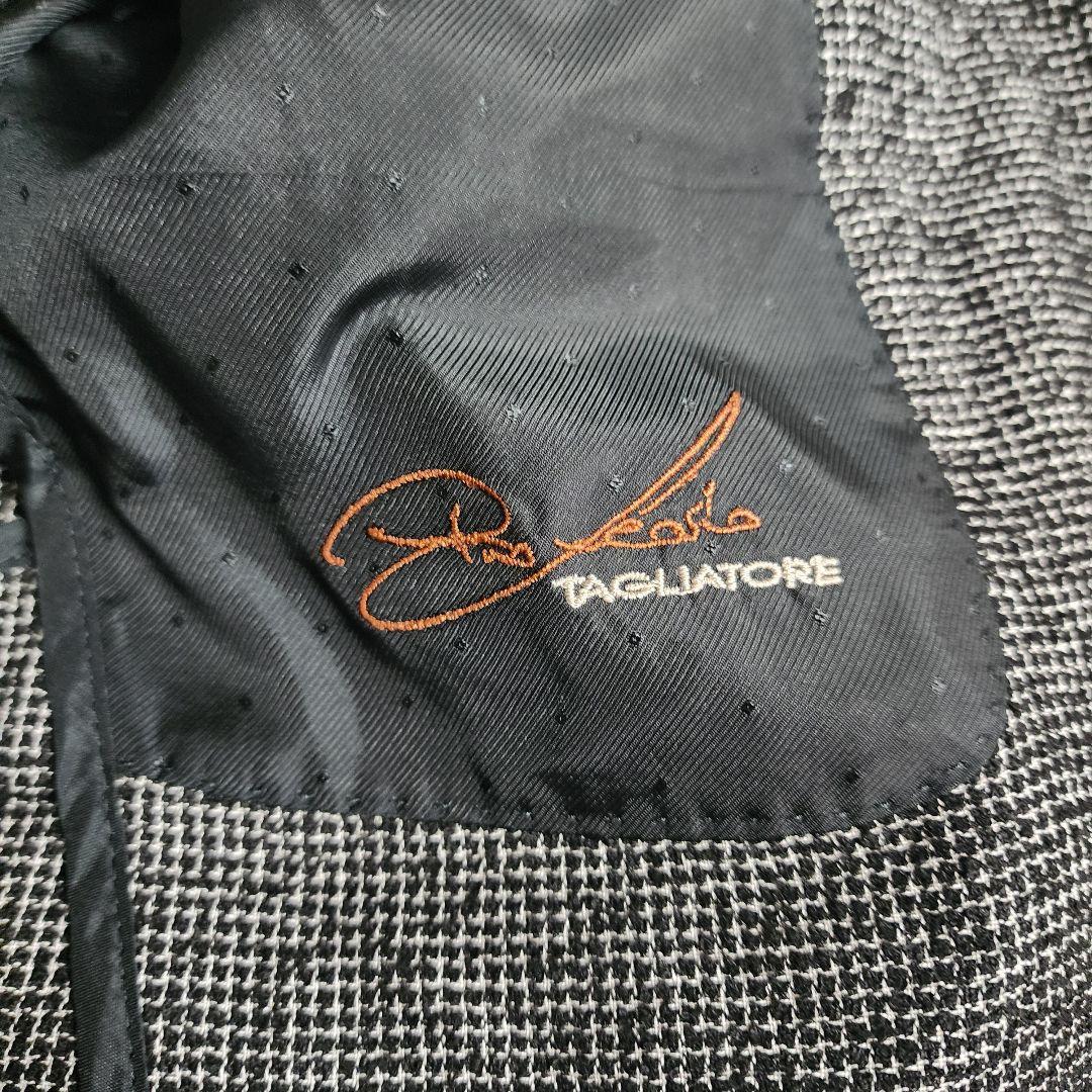 美品 タリアトーレ ピーノレラリオ メタルボタン 千鳥柄 テーラードジャケット