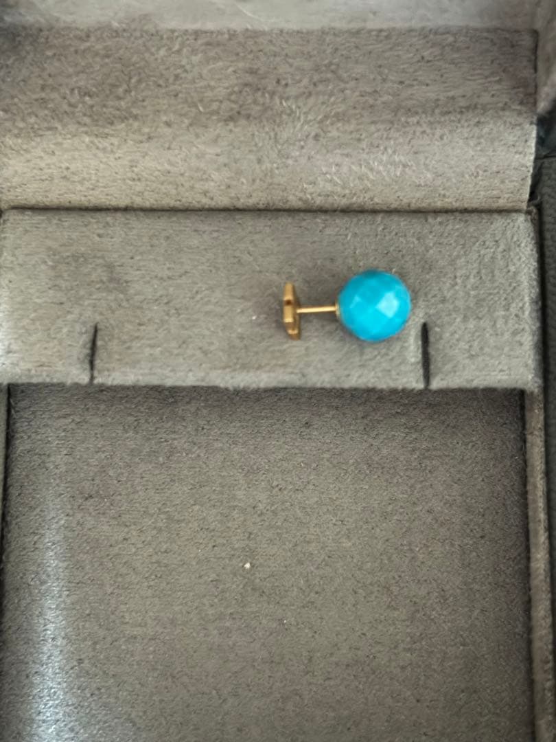 Loree Rodkin プリンセスクロス YGD ターコイズキャッチ　片耳用