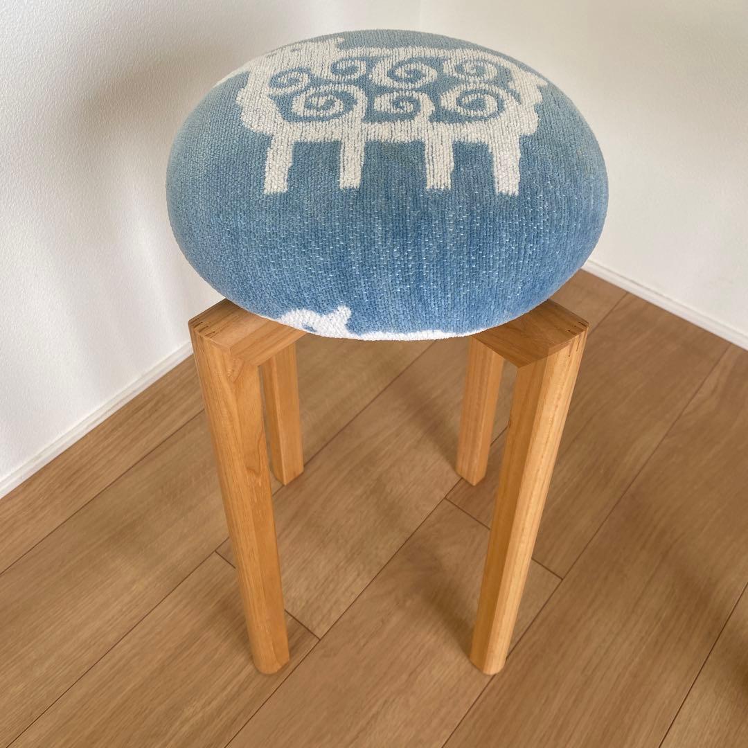 【 匠工芸 & クリッパン 】マッシュルーム スツール ライトブルー