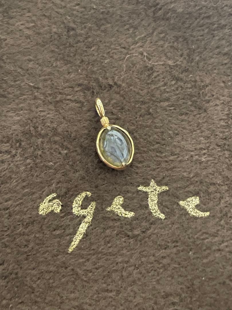 aget アガット ラブラドライト 天然石　10K チャ