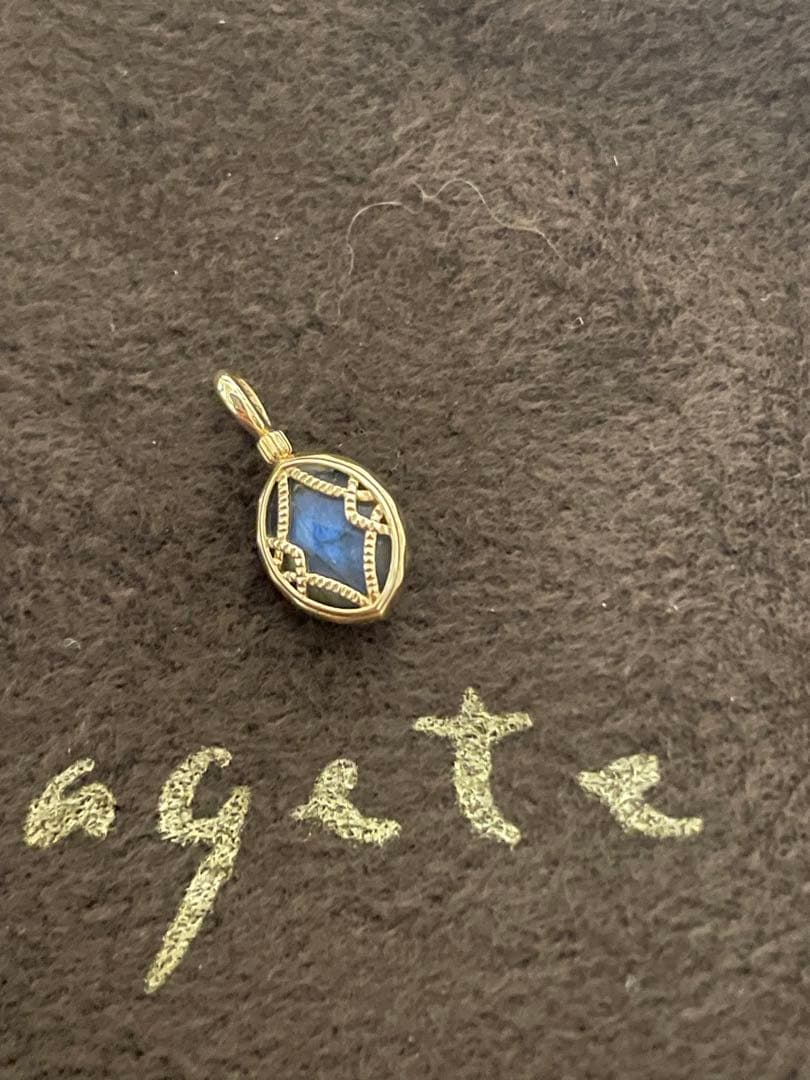 aget アガット ラブラドライト 天然石　10K チャ