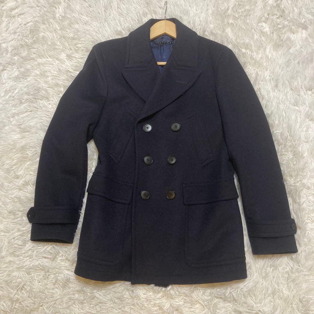 【美品】Paul Smith London ネイビーピーコート　毛100% M