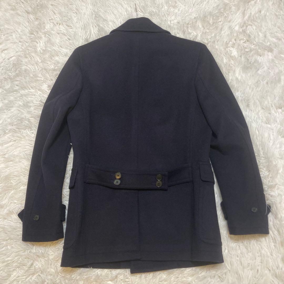 【美品】Paul Smith London ネイビーピーコート　毛100% M