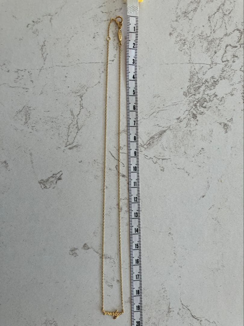 【K18】約40cm・ダイヤ付ネックレス