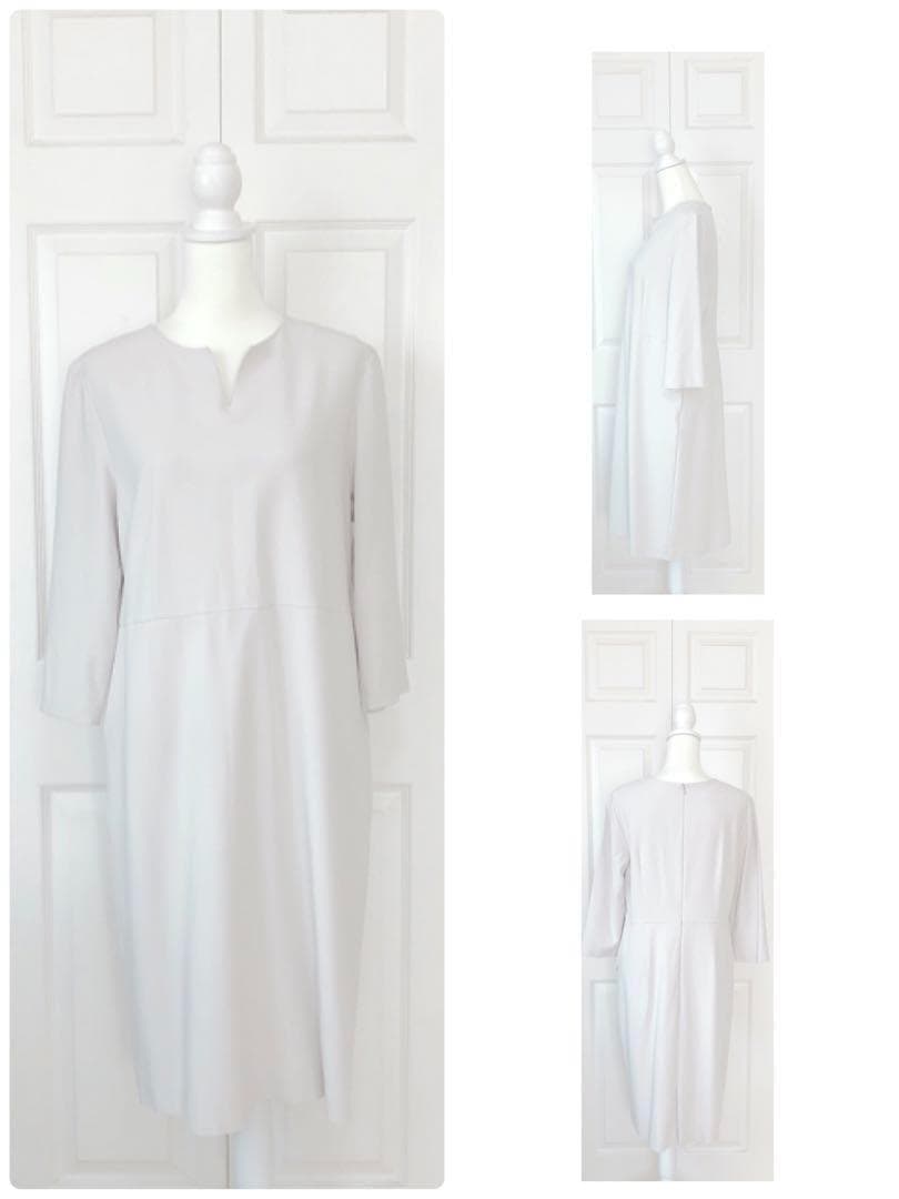 売約済　23区　46サイズ　ストレッチ　ワンピース　フォーマル　アイボリー