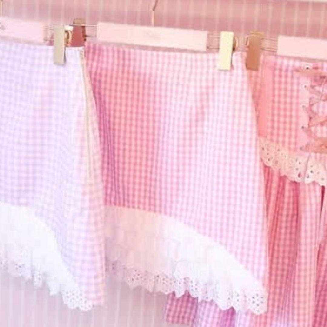 katie daisy skirt ピンクギンガム