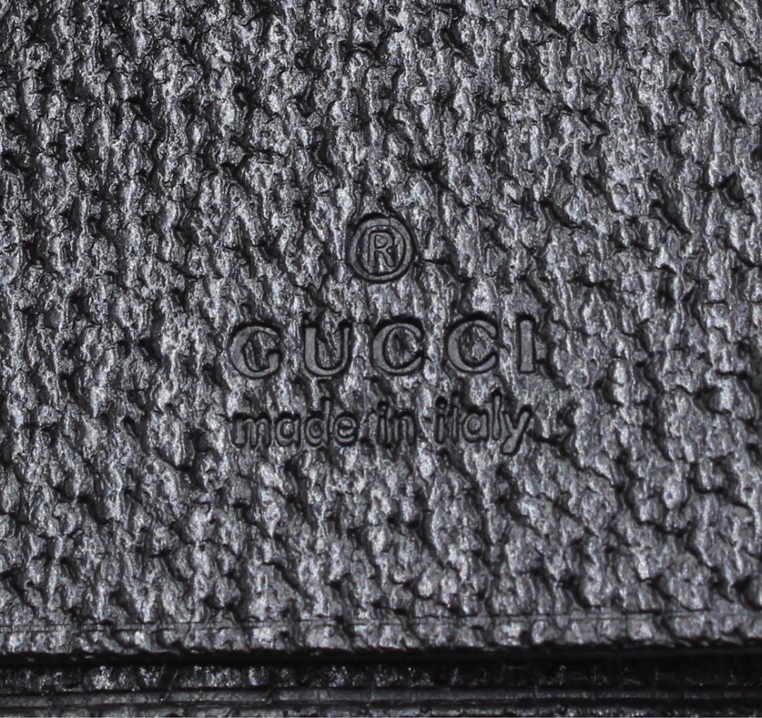 N2598 未使用!! グッチ シェリーライン レザー 6連 キーケース