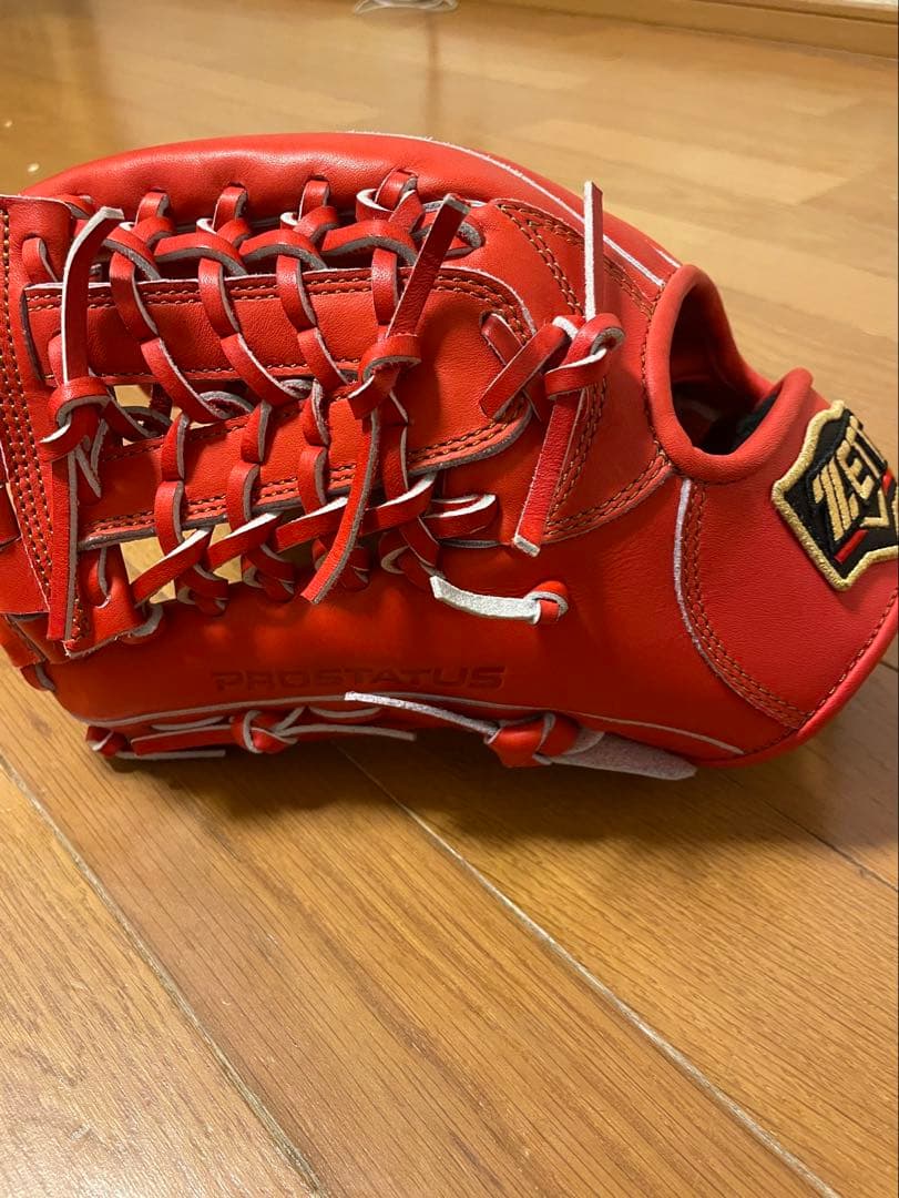 <値下げ>ZETT PROSTATUS 軟式グローブ レッド左用