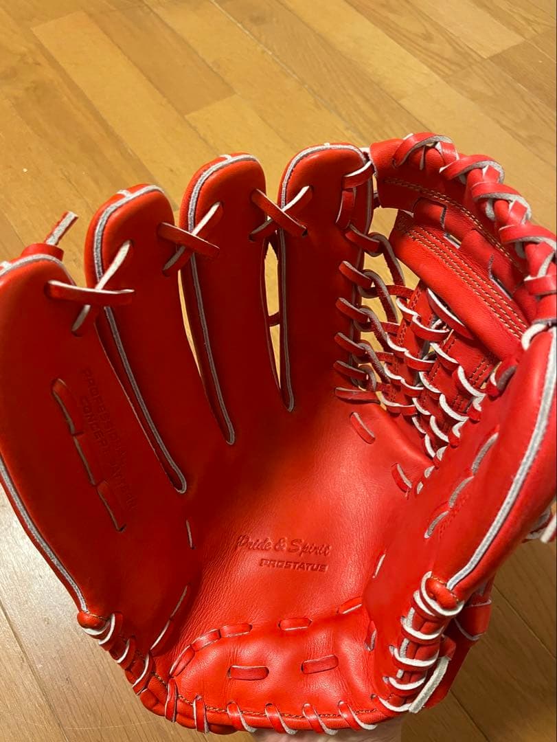 <値下げ>ZETT PROSTATUS 軟式グローブ レッド左用