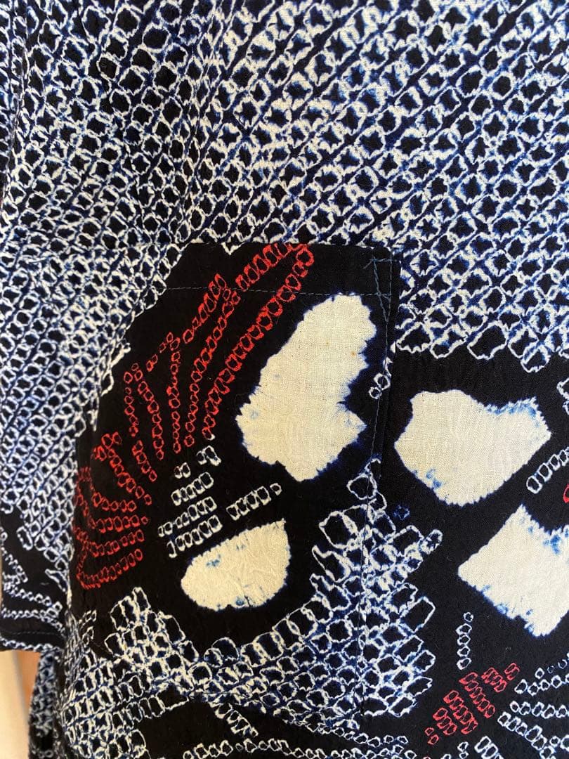 絞り浴衣リメイク　セットアップ