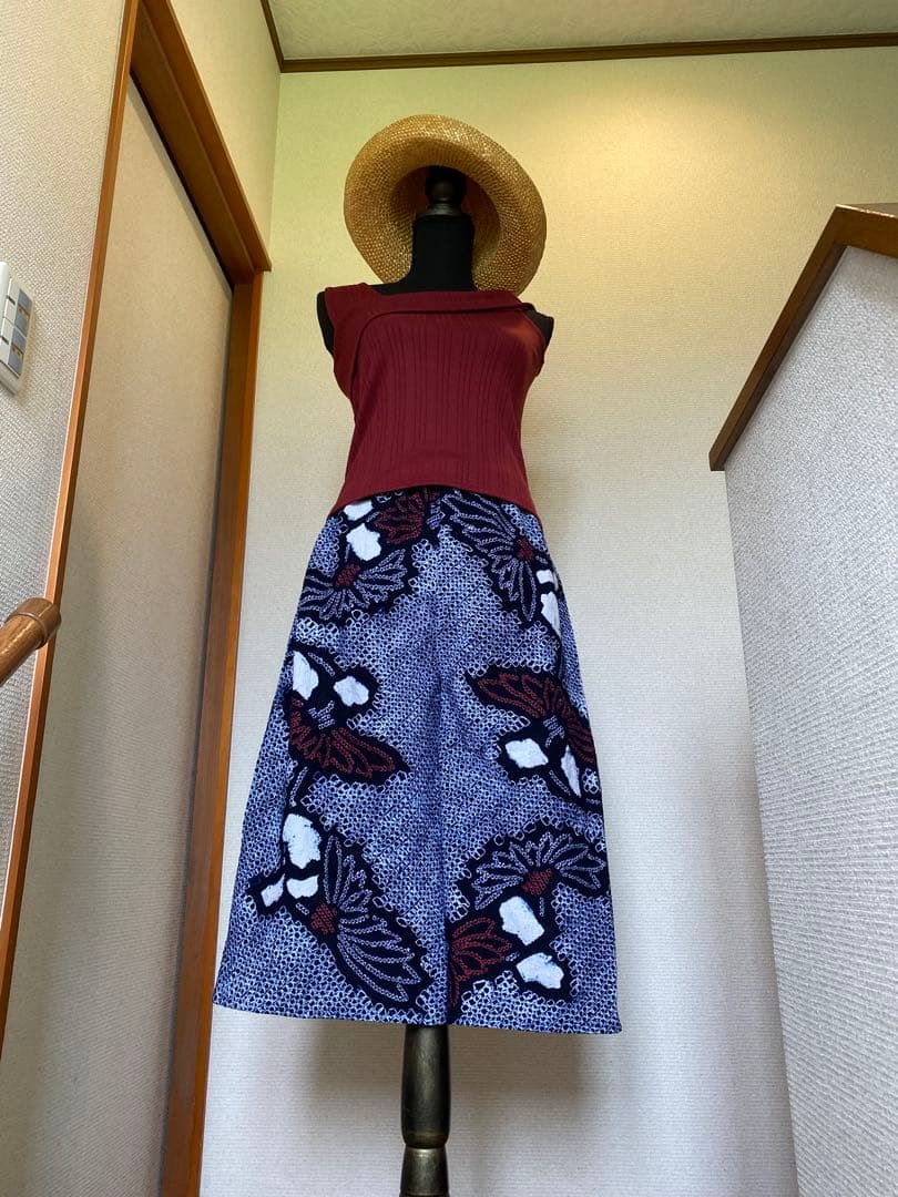 絞り浴衣リメイク　セットアップ