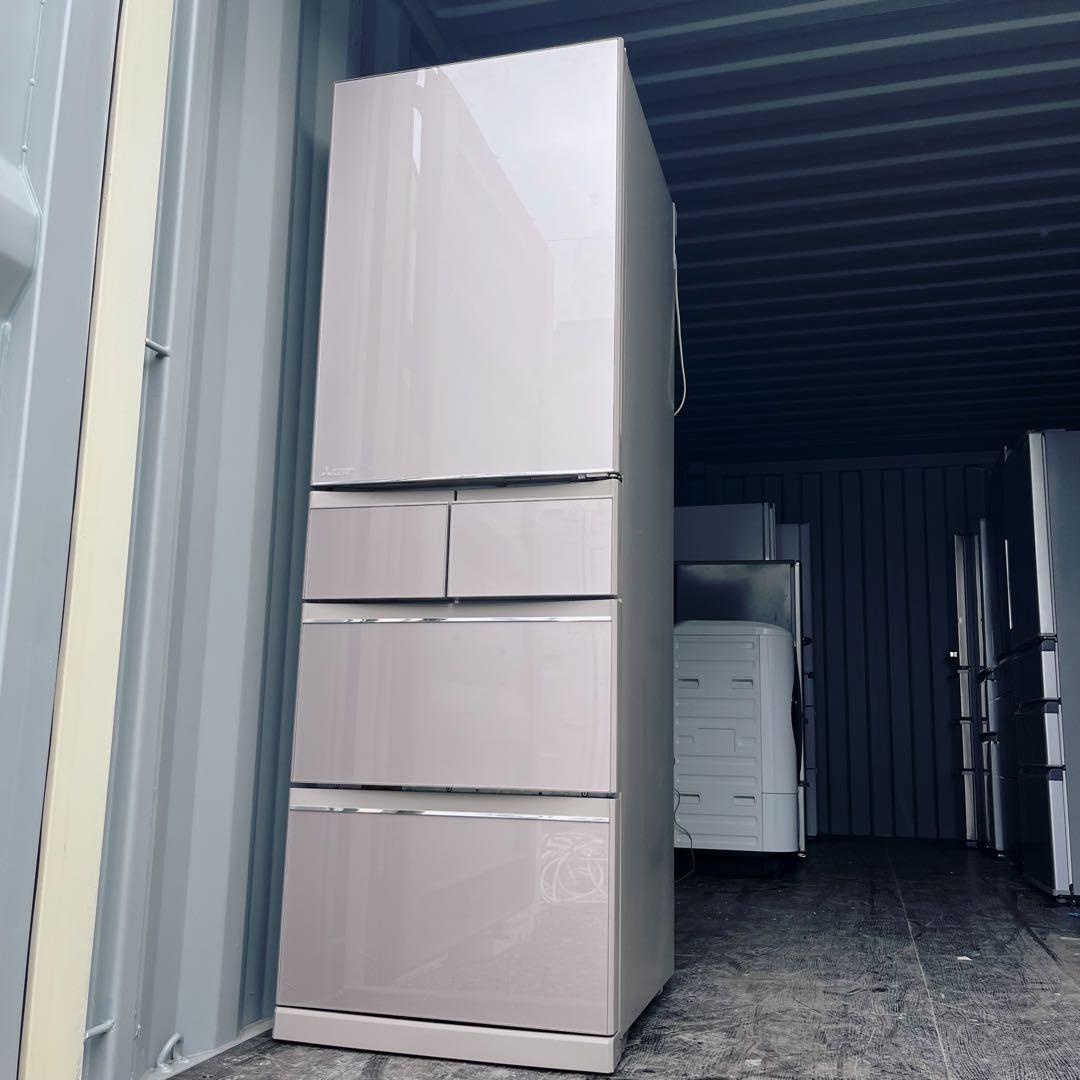 55取付無料！三菱ワイドチルドルーム搭載高性能ラベンダーピンク5ドア冷蔵庫！