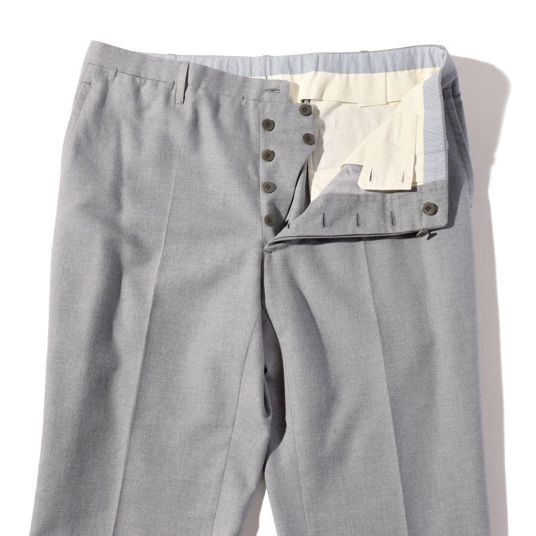 サルトリア チッチオ パンツ スラックス ボタンフライ ライトグレー XL相当
