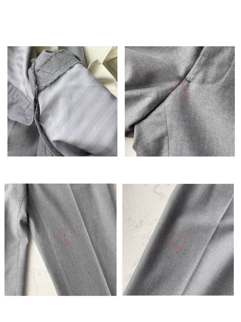 サルトリア チッチオ パンツ スラックス ボタンフライ ライトグレー XL相当