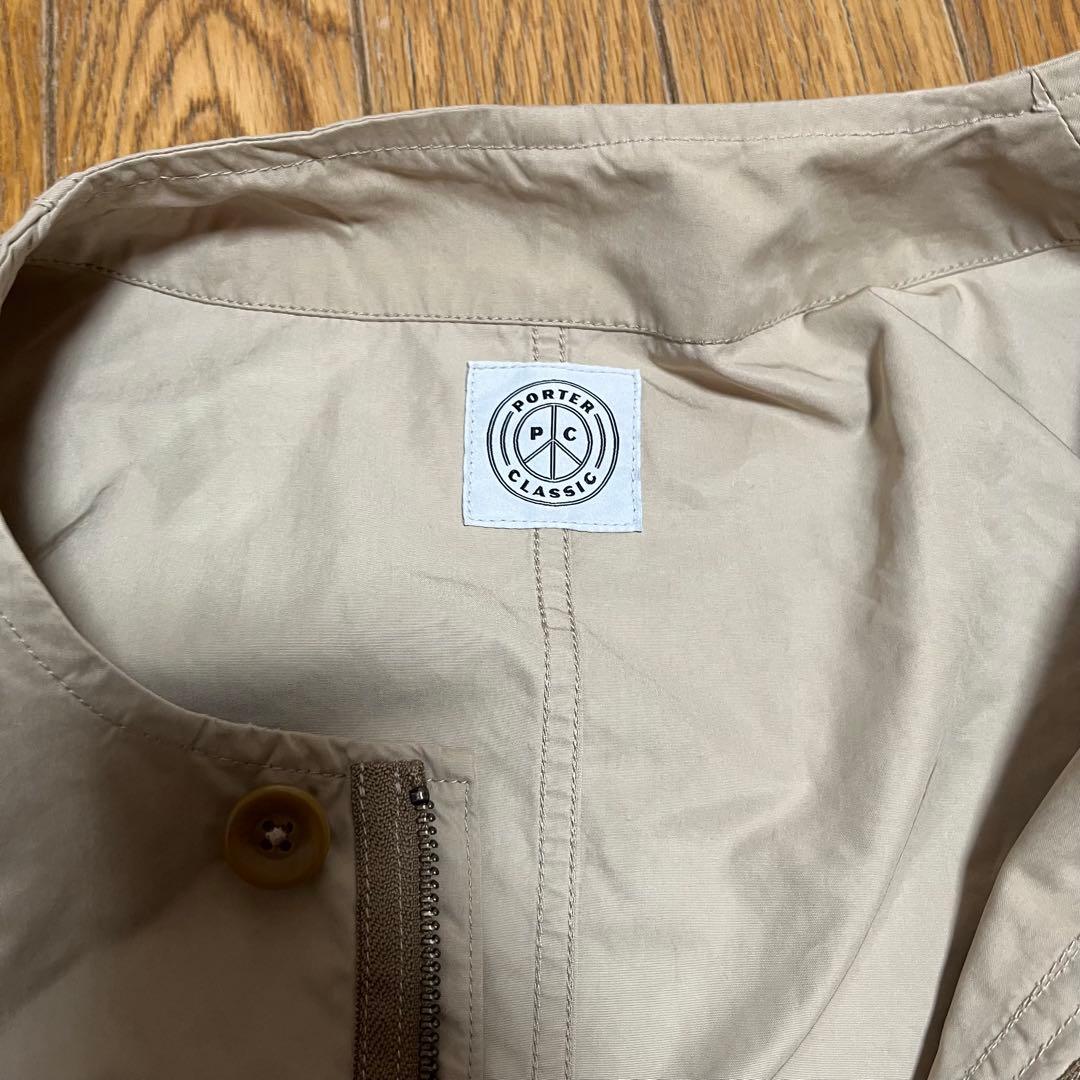 美品　Porter Classic ノーカラージャケット L ベージュ